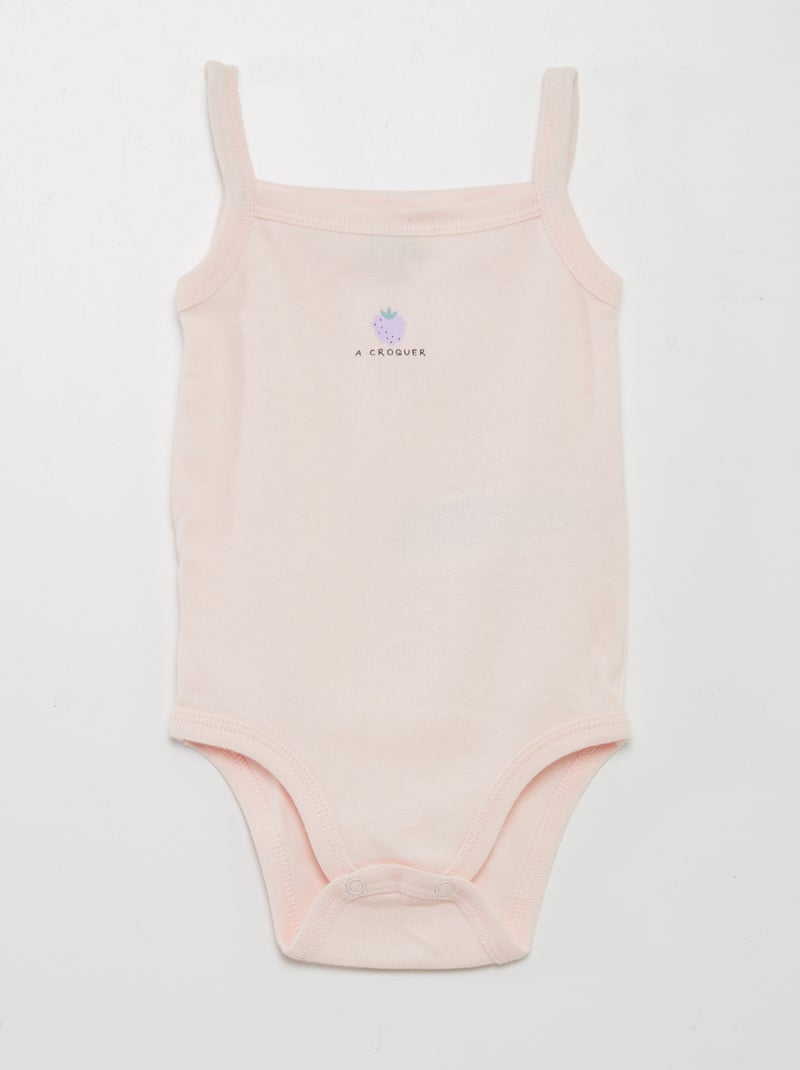 Pack de 3 bodies de tirantes finos AZUL - Kiabi
