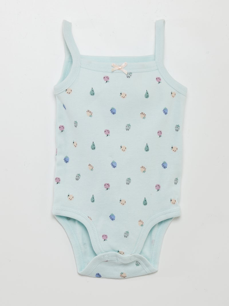 Pack de 3 bodies de tirantes finos AZUL - Kiabi