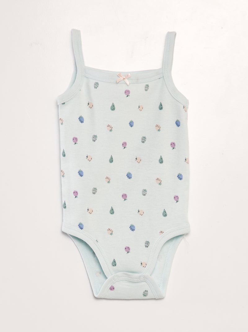 Pack de 3 bodies de tirantes finos AZUL - Kiabi