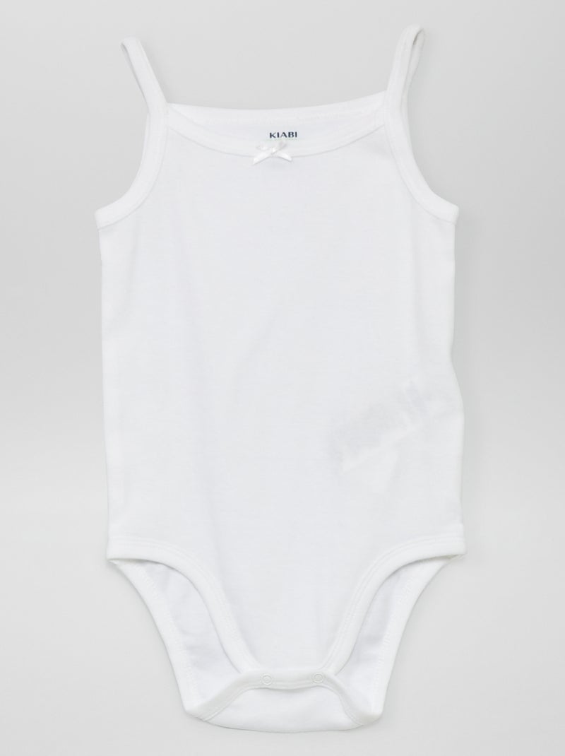 Pack de 3 bodies de tirantes finos BLANCO - Kiabi