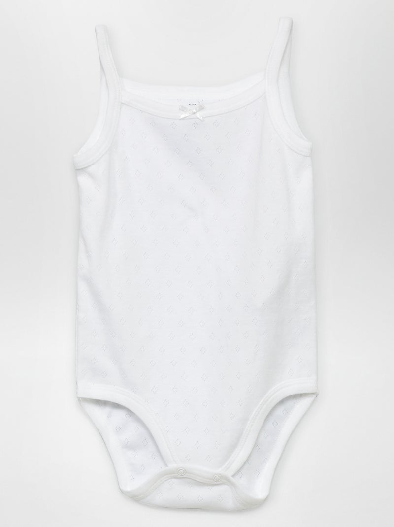 Pack de 3 bodies de tirantes finos BLANCO - Kiabi