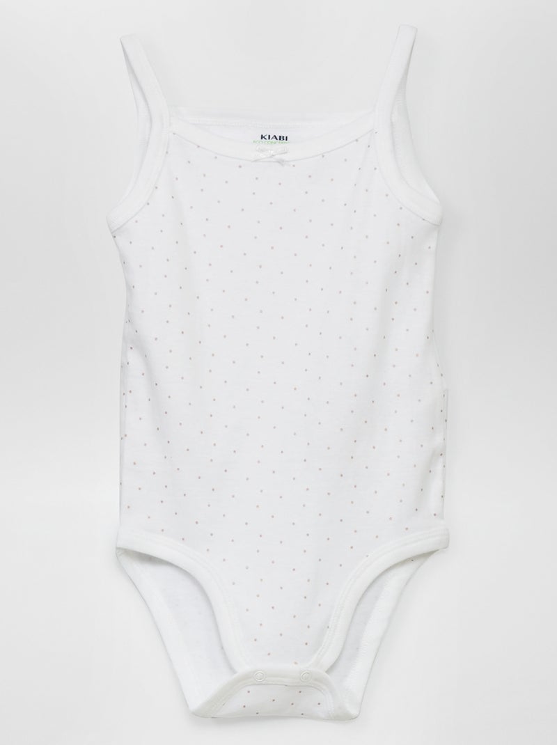 Pack de 3 bodies de tirantes finos BLANCO - Kiabi