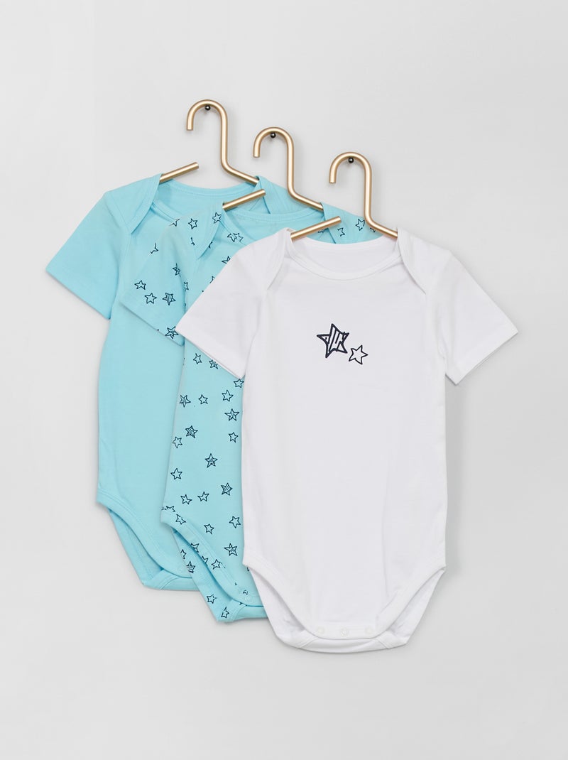Pack de 3 bodies 'DIM' AZUL - Kiabi