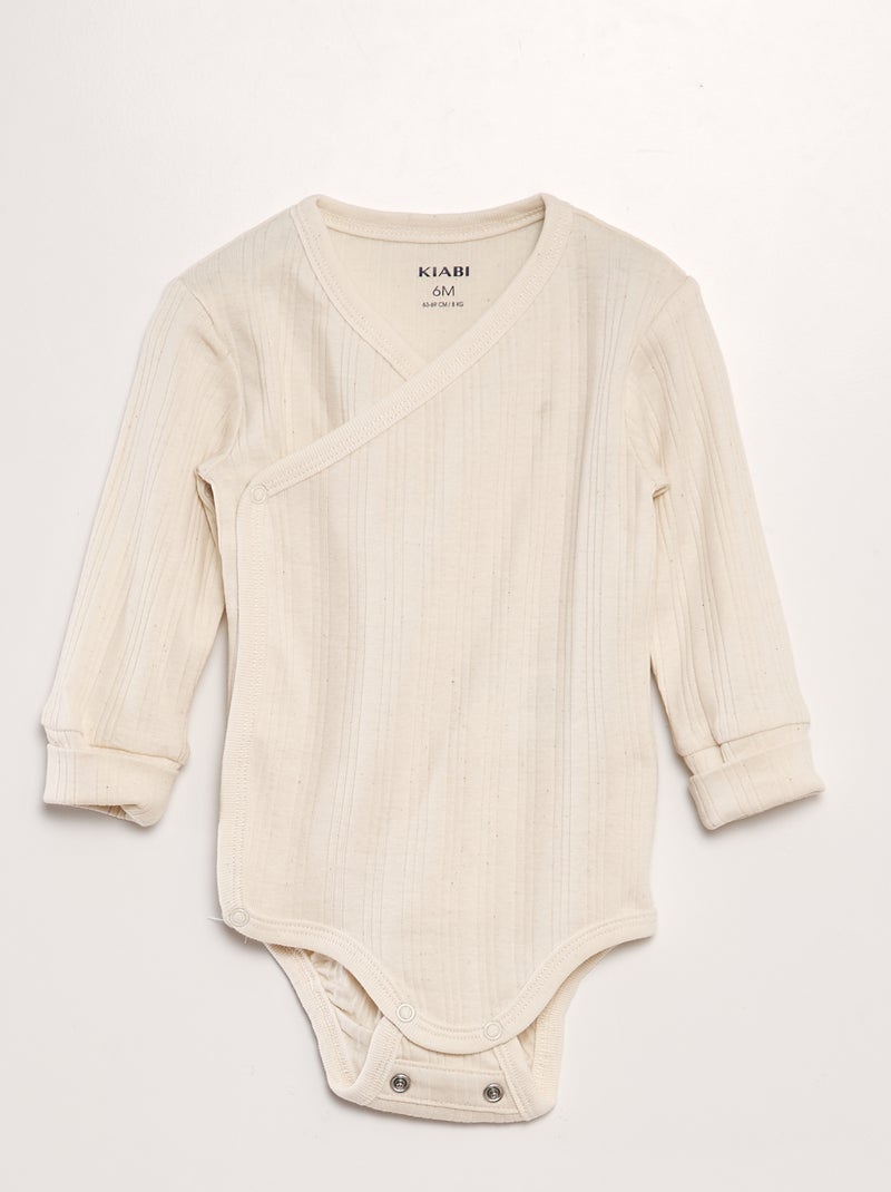 Pack de 3 bodies evolutivos BEIGE - Kiabi