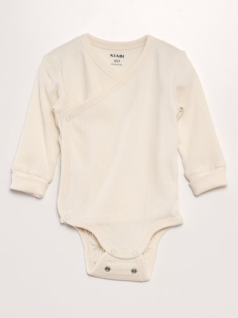 Pack de 3 bodies evolutivos BEIGE - Kiabi