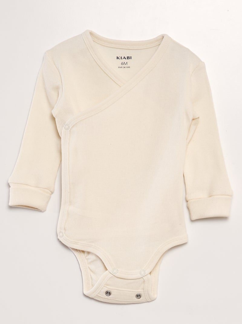 Pack de 3 bodies evolutivos BEIGE - Kiabi