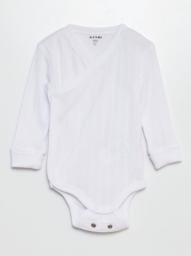 Pack de 3 bodies evolutivos BLANCO - Kiabi