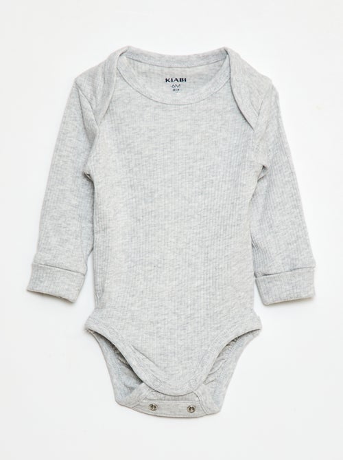 Pack de 3 bodies evolutivos cuello americano y manga larga - Kiabi Pack de 3 bodies evolutivos cuello americano y manga larga - Kiabi