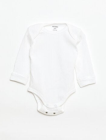 Pack de 3 bodies evolutivos cuello americano y manga larga