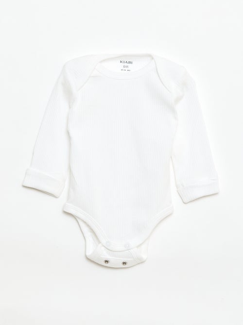 Pack de 3 bodies evolutivos cuello americano y manga larga - Kiabi