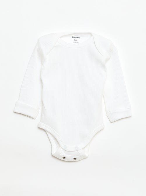 Pack de 3 bodies evolutivos cuello americano y manga larga - Kiabi