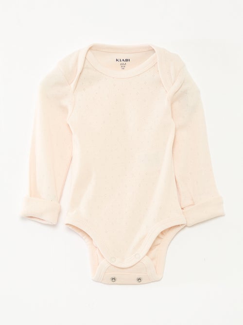 Pack de 3 bodies evolutivos de cuello americano y manga larga - Kiabi