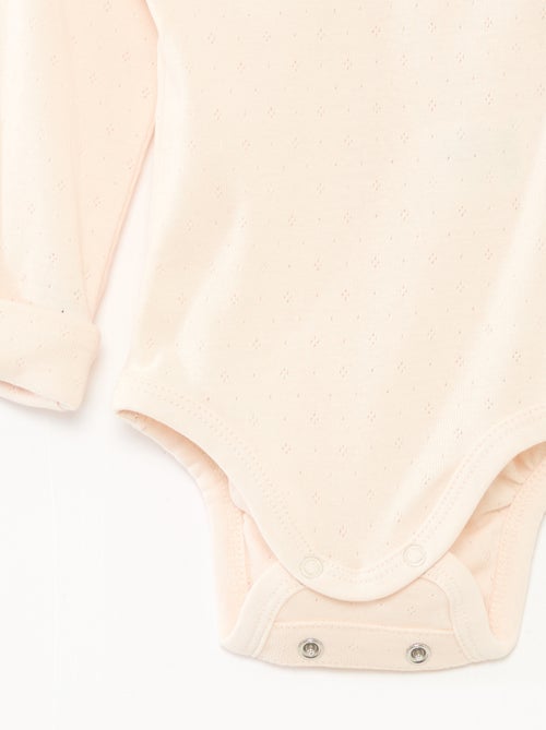 Pack de 3 bodies evolutivos de cuello americano y manga larga - Kiabi