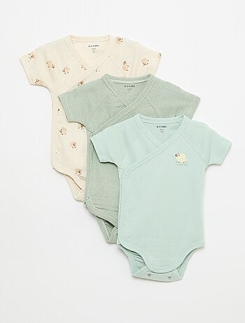 Pack de 3 bodies evolutivos de manga corta