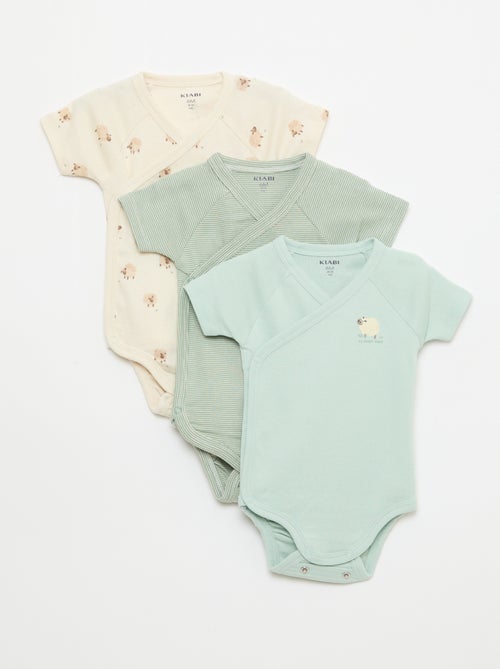 Pack de 3 bodies evolutivos de manga corta - Kiabi