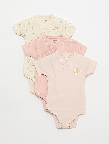 Pack de 3 bodies evolutivos de manga corta
