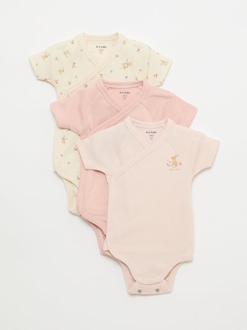 Pack de 3 bodies evolutivos de manga corta - Kiabi
