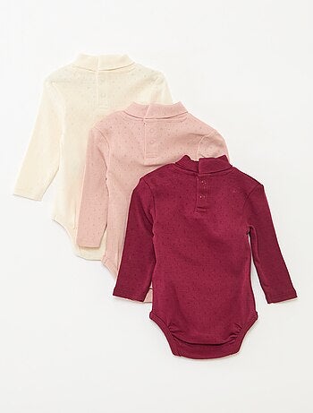 Pack de 3 bodies evolutivos de punto pointelle