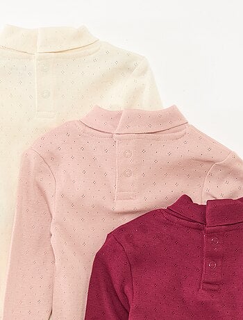 Pack de 3 bodies evolutivos de punto pointelle