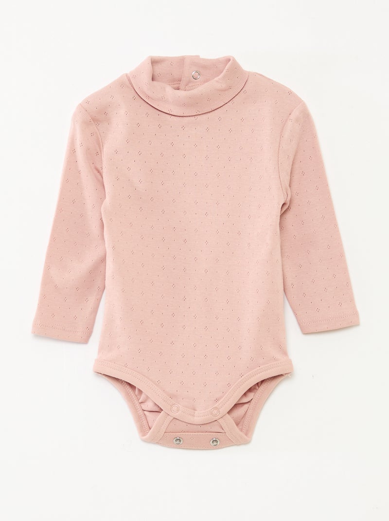 Pack de 3 bodies evolutivos de punto pointelle Purpura - Kiabi