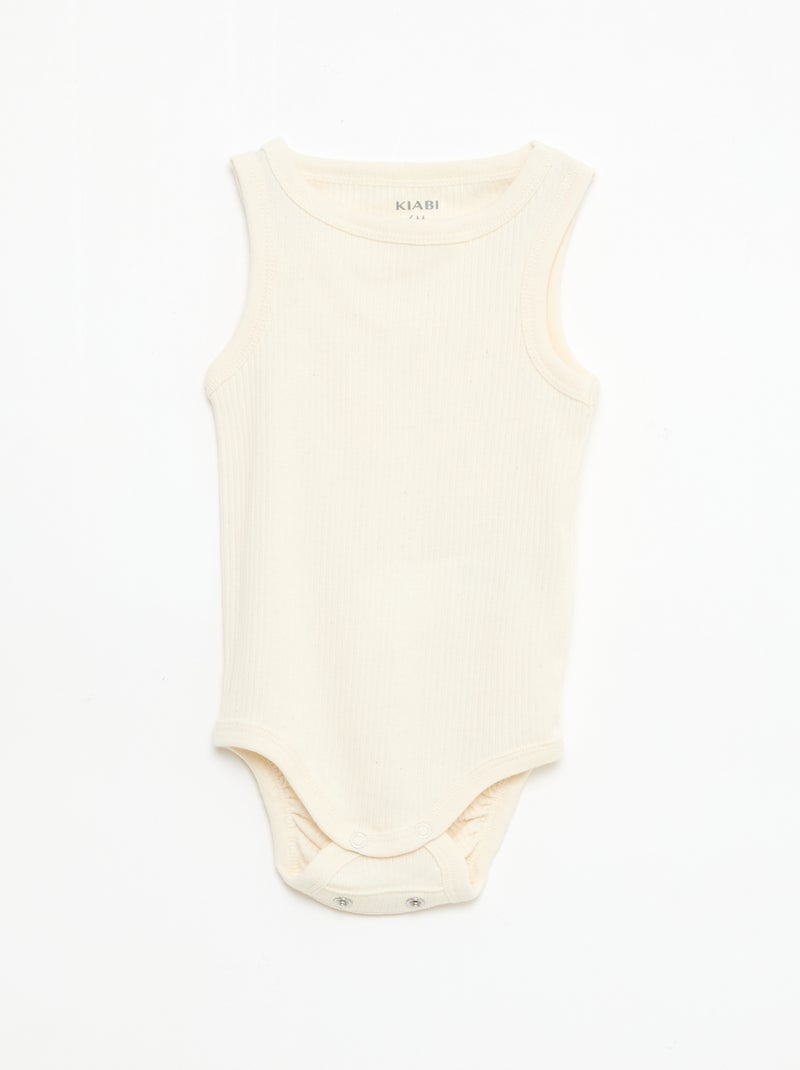 Pack de 3 bodies evolutivos de tirantes lisos Amarillo - Kiabi