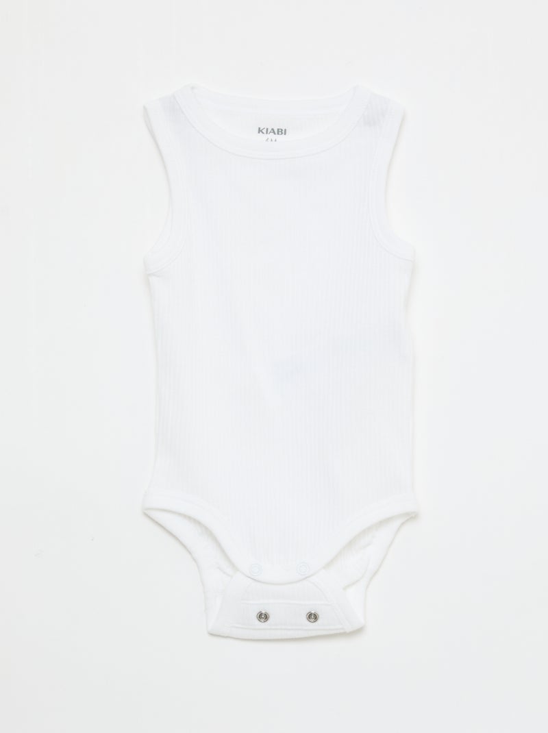 Pack de 3 bodies evolutivos de tirantes lisos Blanco - Kiabi