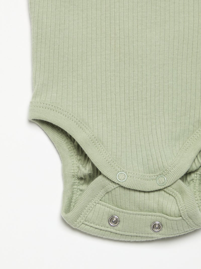 Pack de 3 bodies evolutivos de tirantes lisos Verde - Kiabi