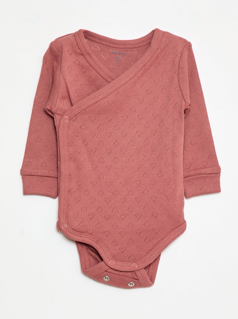 Pack de 3 bodies evolutivos Rosa - Kiabi