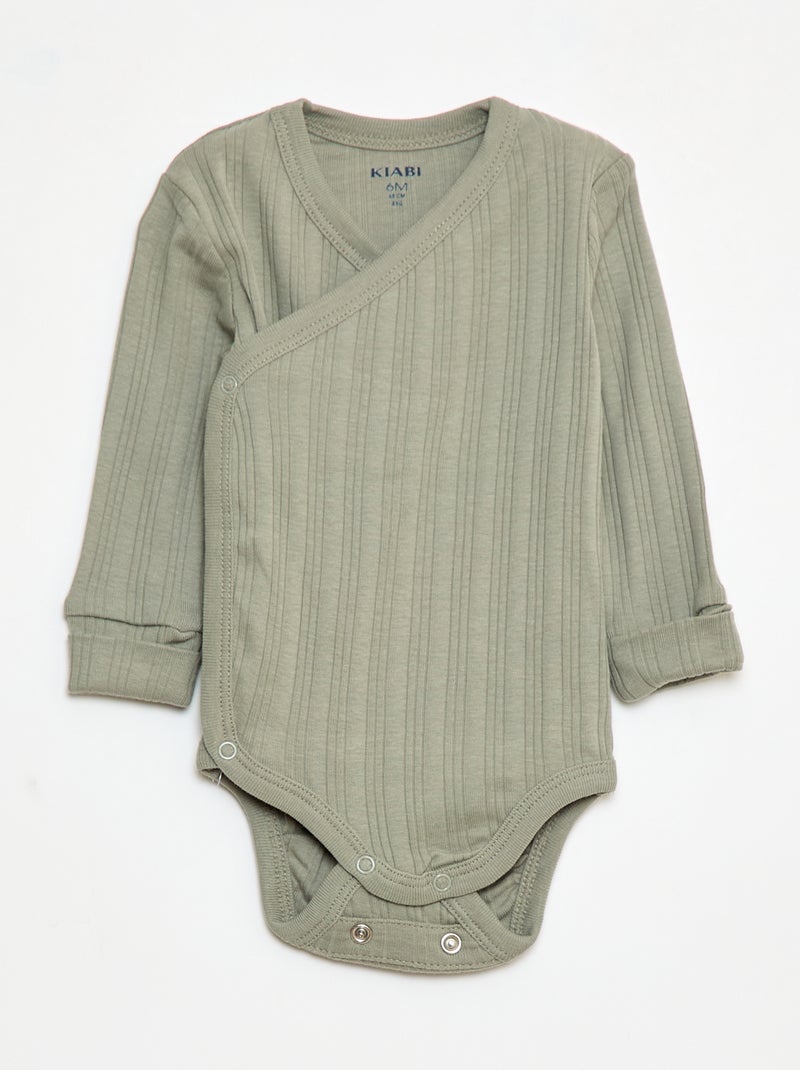 Pack de 3 bodies evolutivos Verde - Kiabi