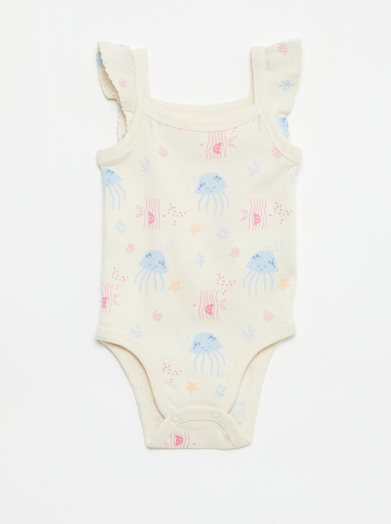 Pack de 3 bodies sin mangas Beige - Kiabi