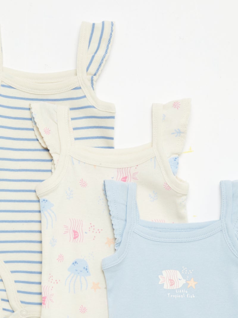 Pack de 3 bodies sin mangas Beige - Kiabi