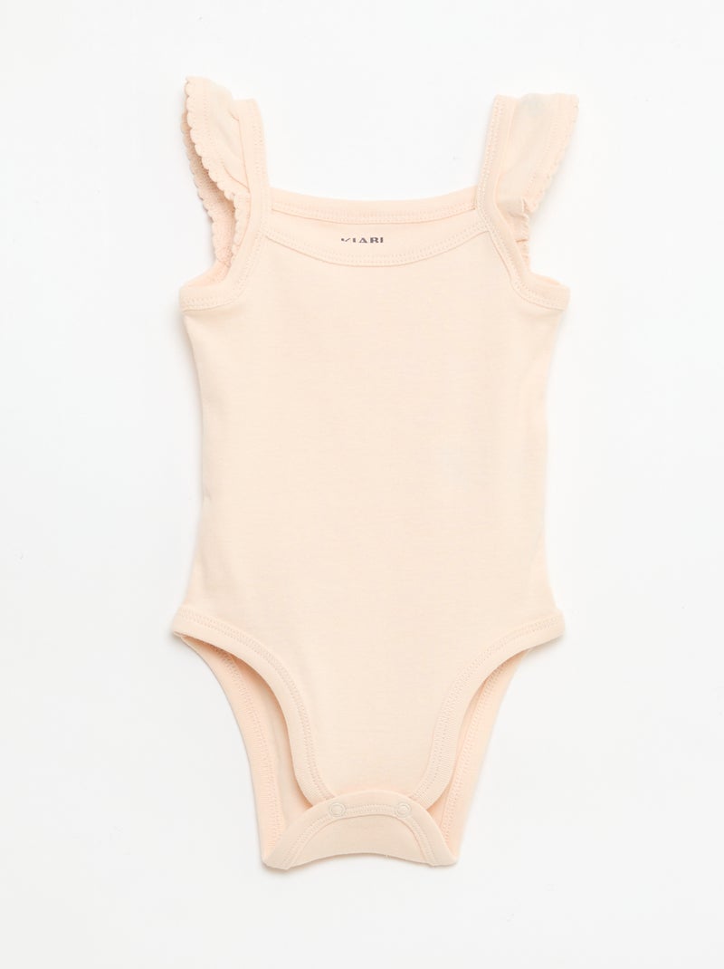 Pack de 3 bodies sin mangas Naranja - Kiabi