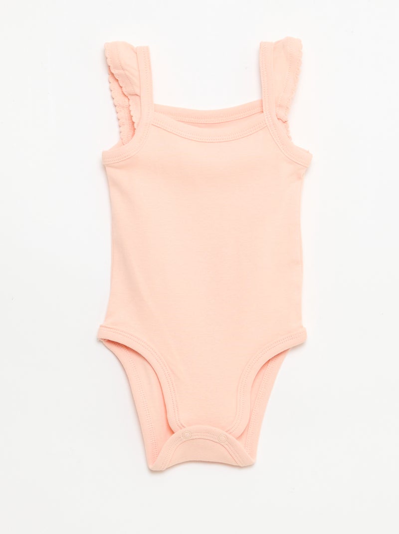 Pack de 3 bodies sin mangas Naranja - Kiabi