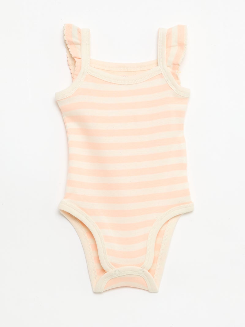 Pack de 3 bodies sin mangas Naranja - Kiabi