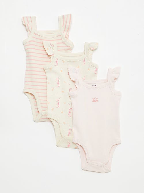 Pack de 3 bodies sin mangas - Kiabi