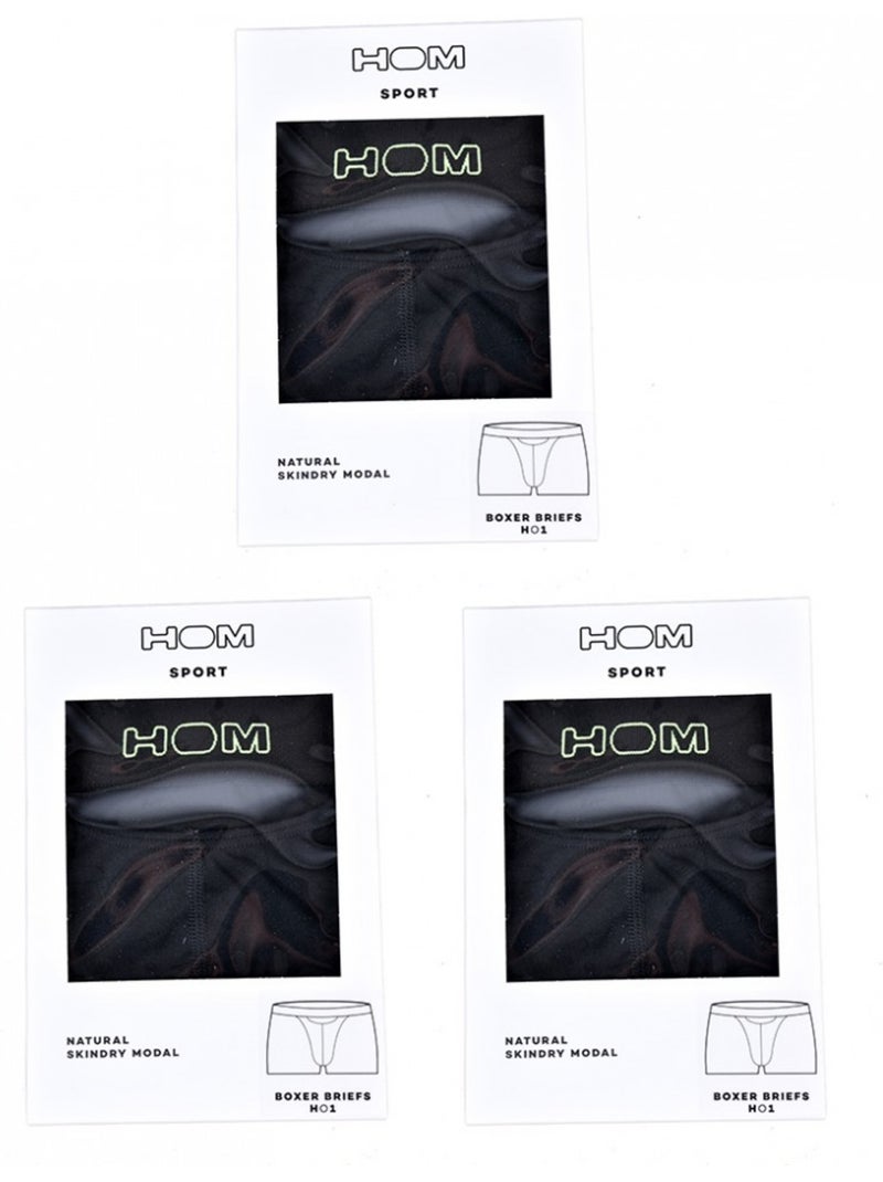 Pack de 3 Boxer Hombre HOM Confort y Calidad Superior Dorado/Oro - Kiabi