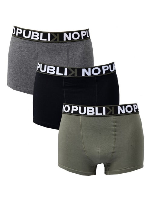 Pack de 3 Boxer Hombre No Publik Algodón - Kiabi Pack de 3 Boxer Hombre No Publik Algodón - Kiabi