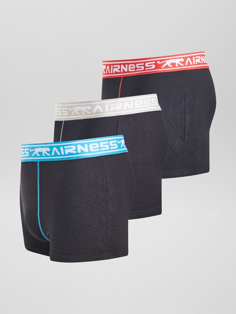 Pack de 3 boxers 'Airness' NEGRO - Kiabi