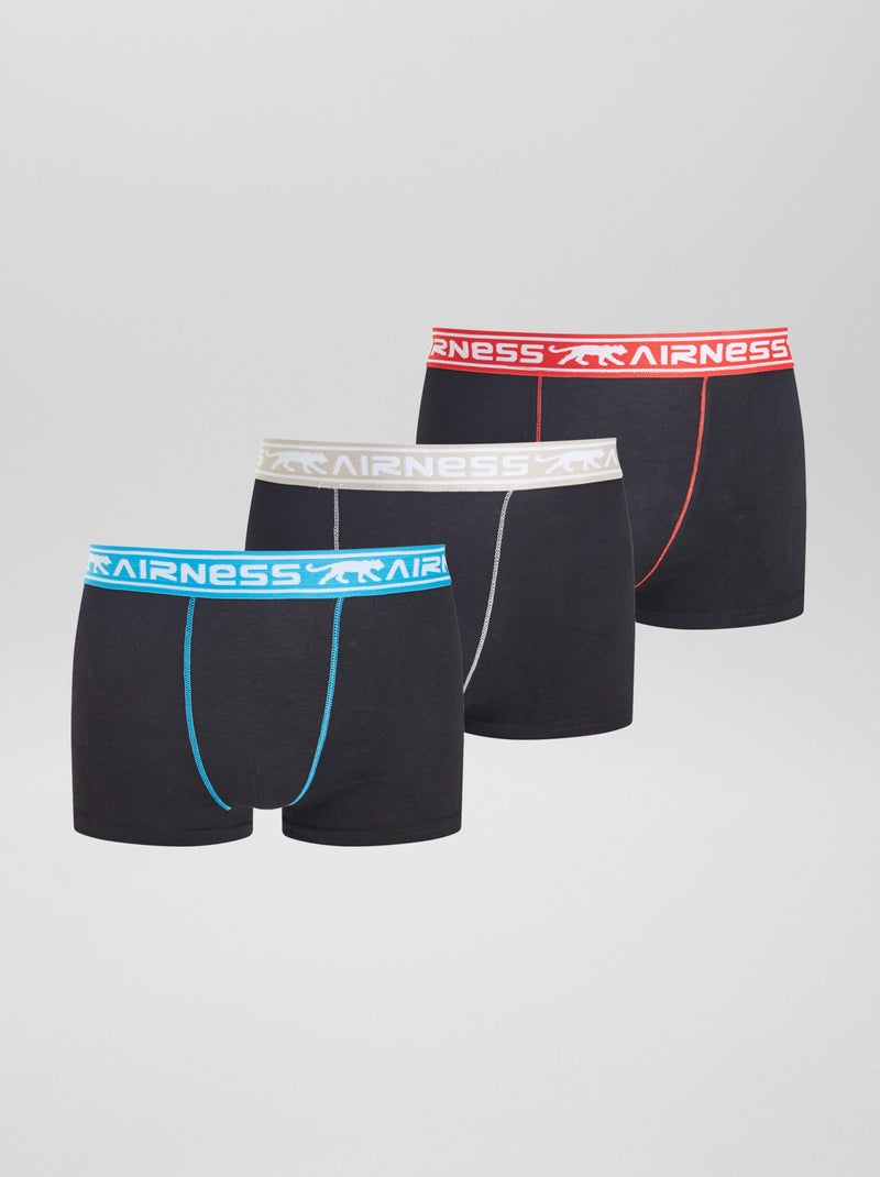 Pack de 3 boxers 'Airness' NEGRO - Kiabi