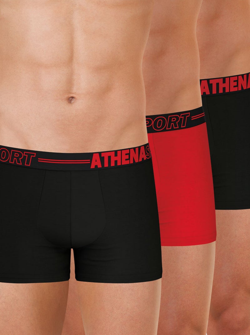 Pack de 3 boxers 'Athena' NEGRO - Kiabi