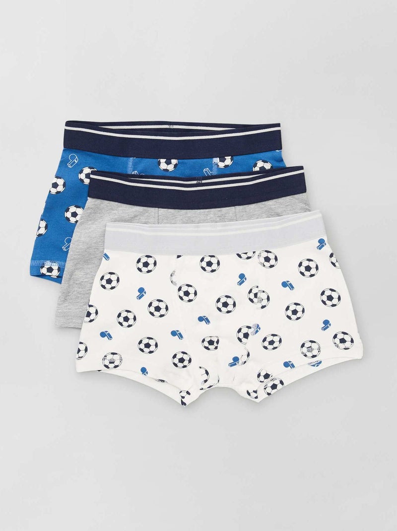 Pack de 3 boxers AZUL - Kiabi