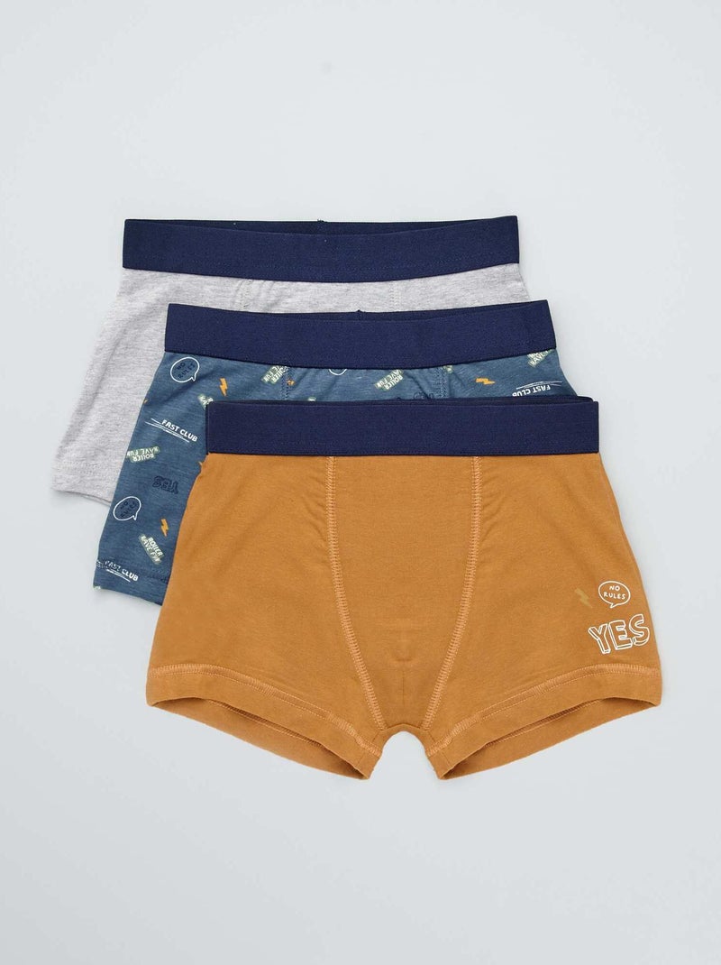 Pack de 3 boxers AZUL - Kiabi