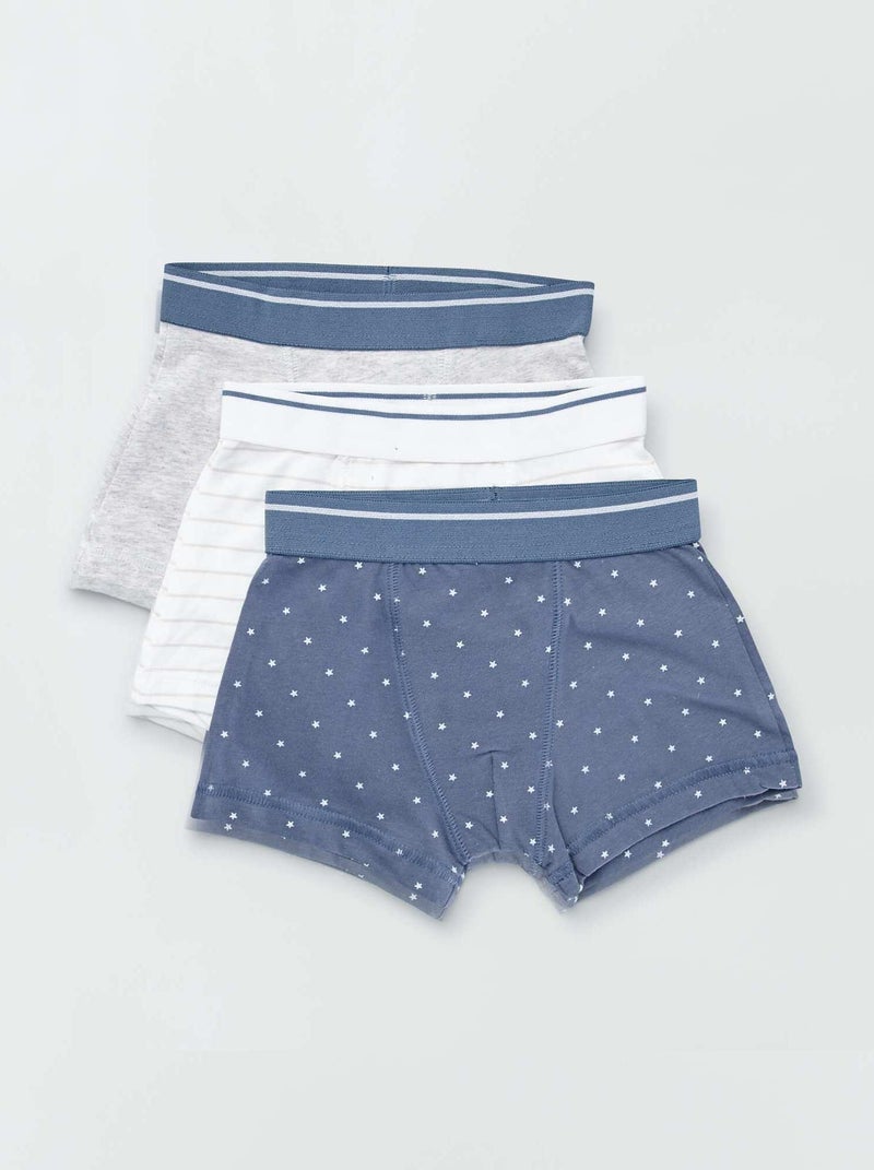 Pack de 3 boxers AZUL - Kiabi
