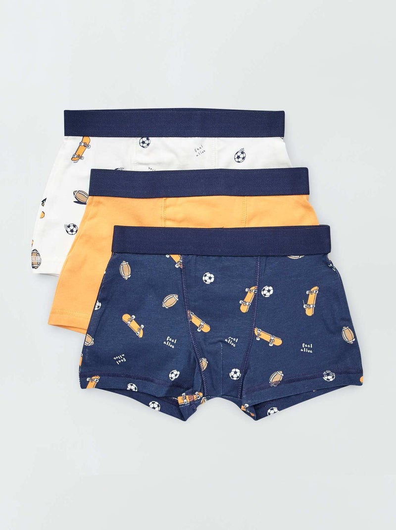Pack de 3 boxers AZUL - Kiabi