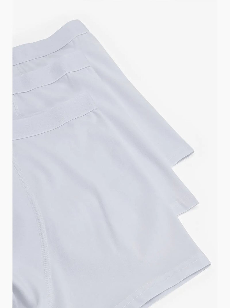 Pack de 3 bóxers básicos cintura elástica penti Blanco - Kiabi