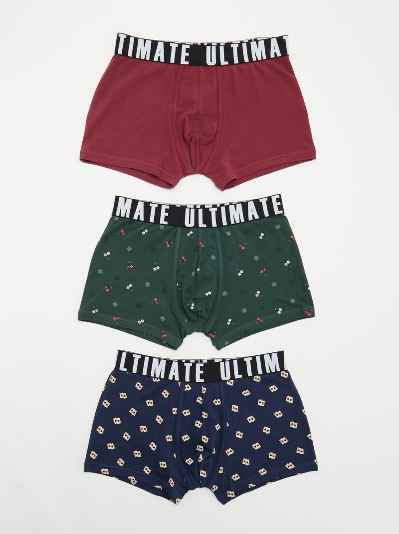 Pack de 3 boxers de fantasía Azul marino - Kiabi