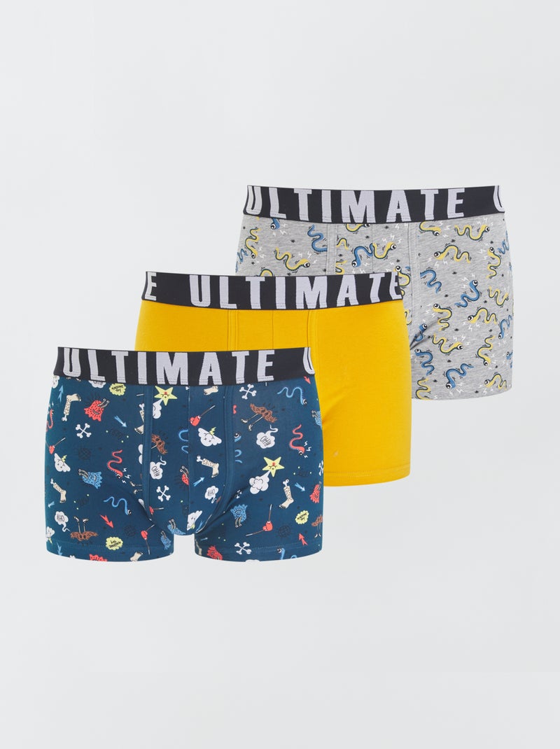 Pack de 3 boxers de fantasía AZUL - Kiabi