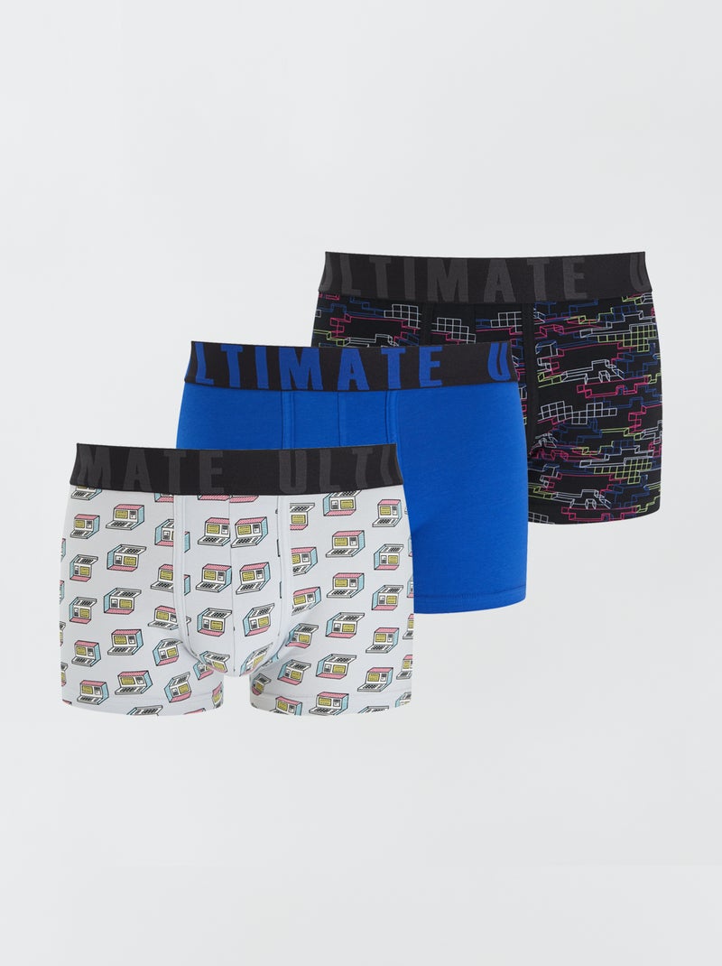 Pack de 3 boxers de fantasía GRIS - Kiabi