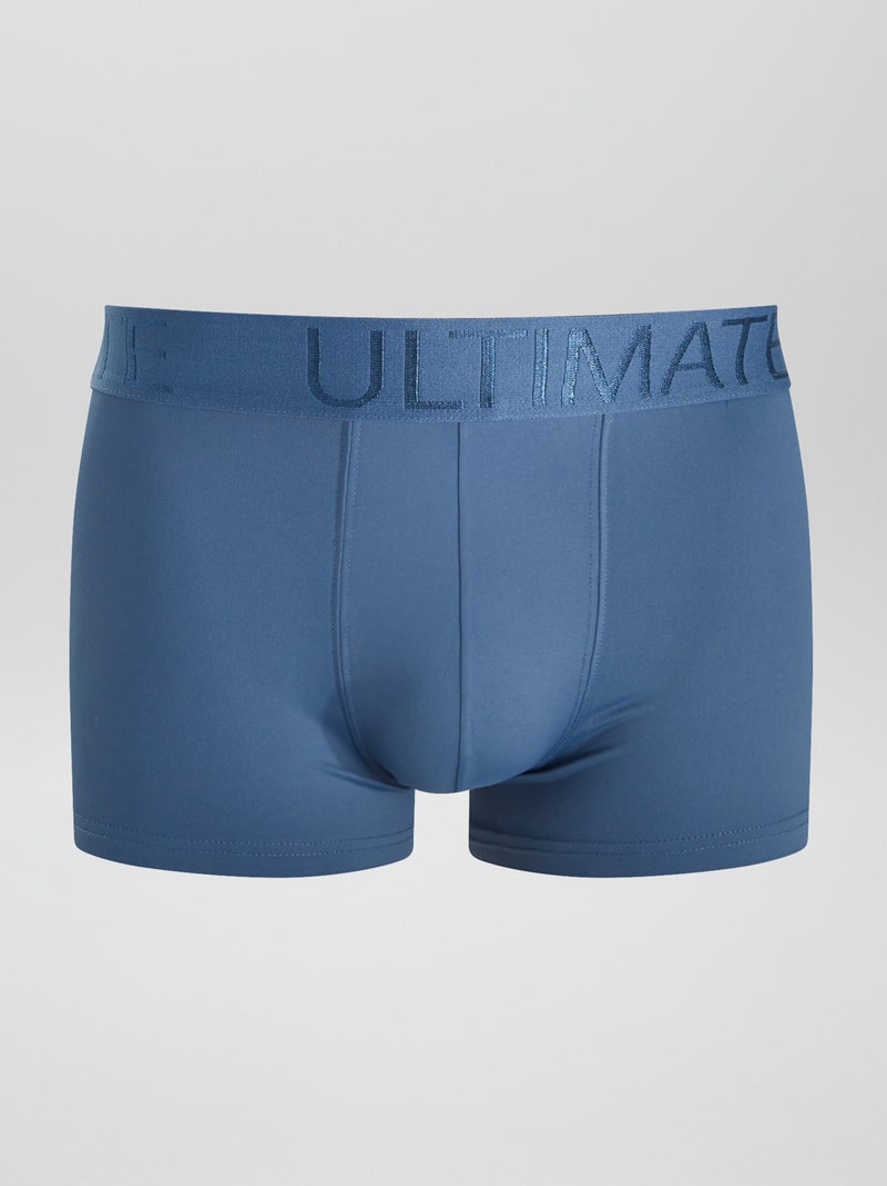 Pack de 3 bóxers de microfibra elástica AZUL - Kiabi