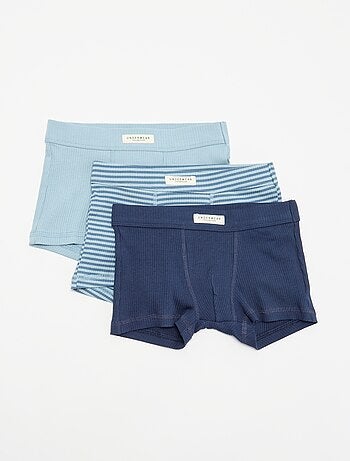 Pack de 3 bóxers de punto acanalado